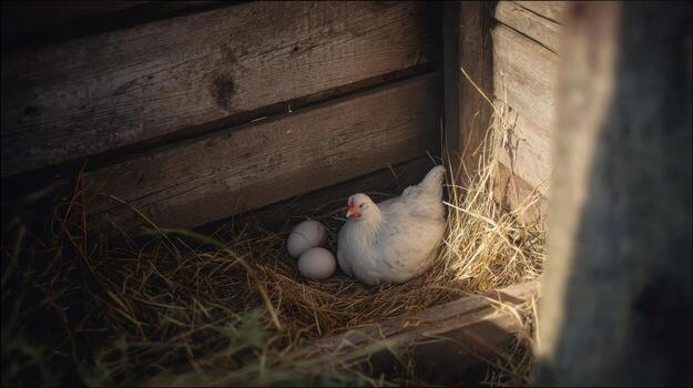 Курятник внутри